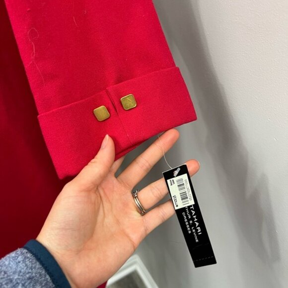 Tahari Red Dress - Picture 11 of 14